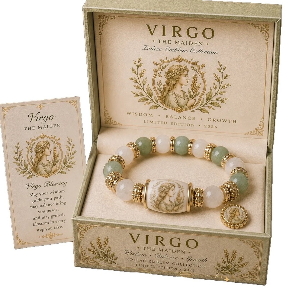 Zodiac Virgo The Maiden Bracelet - Green, White & Gold by Zodiac